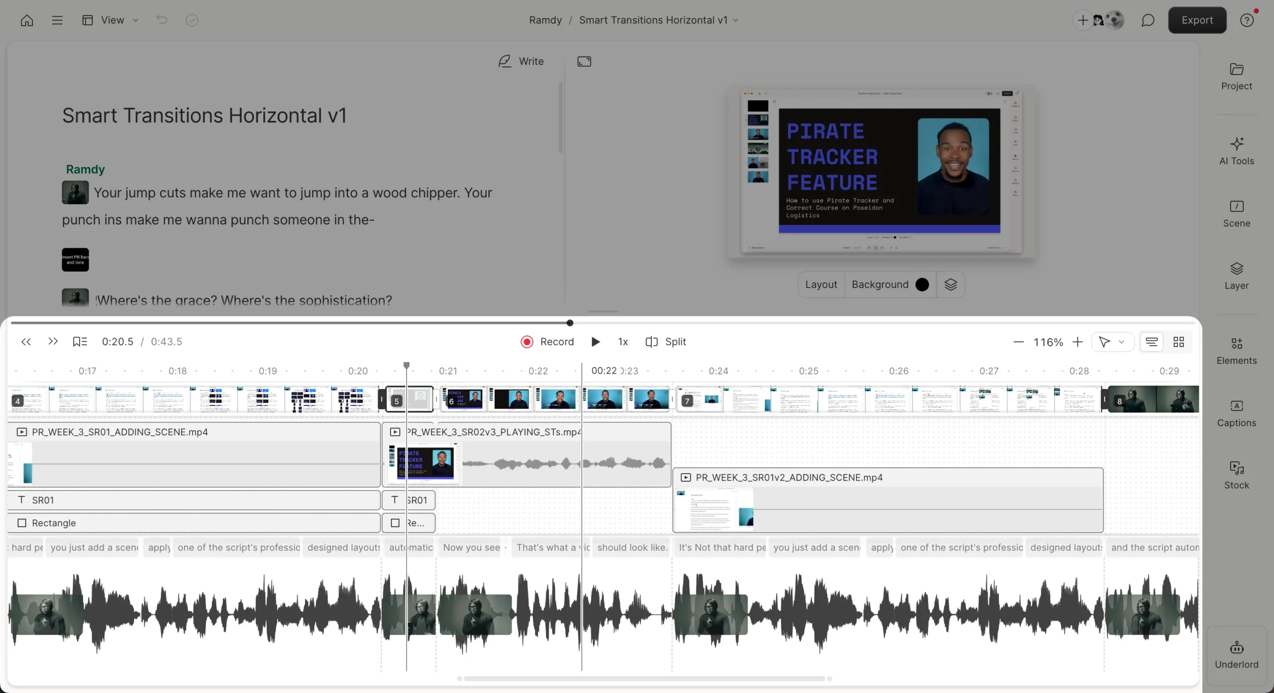 Descript Features and Tools