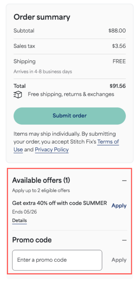 Stitch Fix Promotions & Discounts